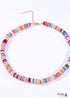 Collar bohemio, gargantilla de cuentas de semillas, concha de colores